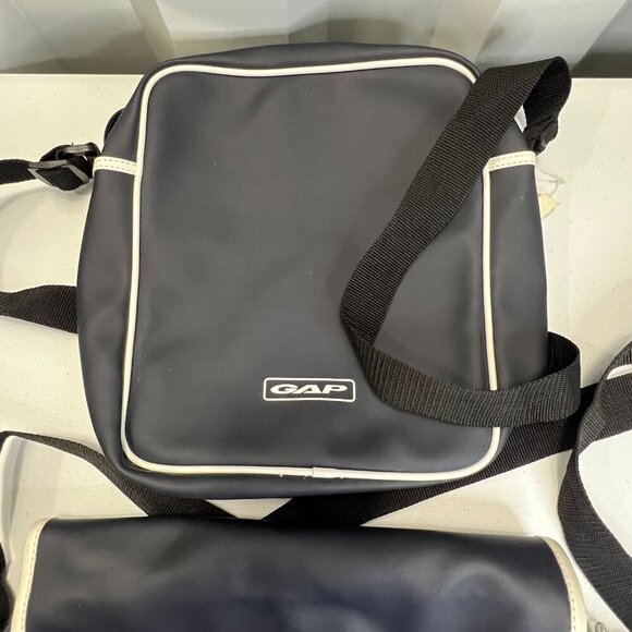 Gap Vintage Messenger and Tote Bags Navy White School Travel Work Laptop Y2K VTG - Picture 3 of 14